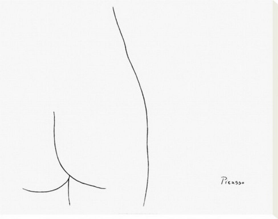 Picasso butt doodle